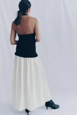 Clearance VESTIDO HALTER COMBINADO ZW COLLECTION Mujer Vestidos