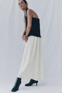 Clearance VESTIDO HALTER COMBINADO ZW COLLECTION Mujer Vestidos