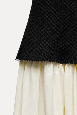 Clearance VESTIDO HALTER COMBINADO ZW COLLECTION Mujer Vestidos