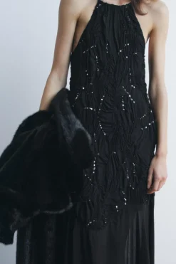 Sale VESTIDO HALTER LENTEJUELAS ZW COLLECTION Mujer Vestidos