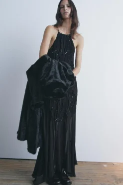 Sale VESTIDO HALTER LENTEJUELAS ZW COLLECTION Mujer Vestidos