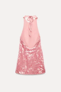 Sale VESTIDO HALTER LENTEJUELAS Mujer Vestidos