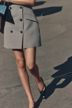 New VESTIDO HALTER MINI COMBINADO Mujer Vestidos