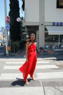 Best VESTIDO HALTER PLISADO Mujer Vestidos