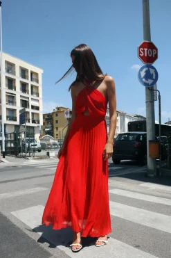 Best VESTIDO HALTER PLISADO Mujer Vestidos