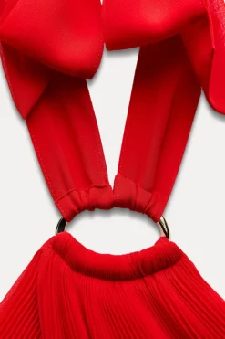 Best VESTIDO HALTER PLISADO Mujer Vestidos