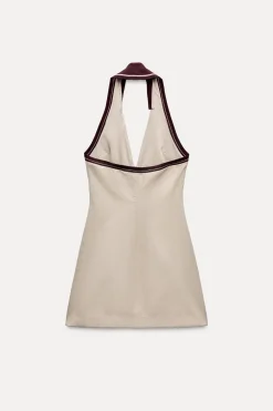 Sale VESTIDO HALTER RIB RAYA COMBINADO Mujer Vestidos