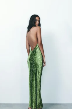 Outlet VESTIDO HALTER TERCIOPELO Mujer Vestidos