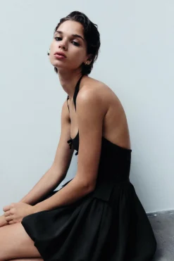 Sale VESTIDO HALTER VOLUMEN Mujer Vestidos