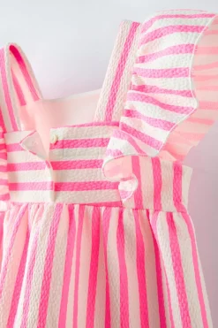 Niños ZARA 1½ - 6 Años·Vestidos / Petos|6 - 18 Meses·Vestidos / Monos<VESTIDO JACQUARD RAYAS