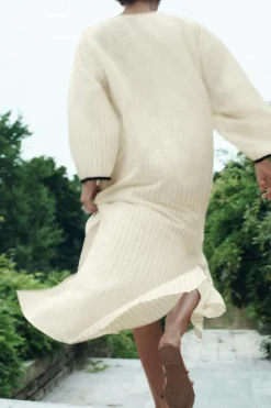 Best VESTIDO KAFATÁN RÚSTICO RAYAS Mujer Vestidos