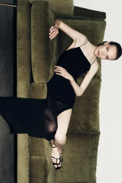 Online VESTIDO LARGO COMBINADO ZW COLLECTION Mujer Vestidos