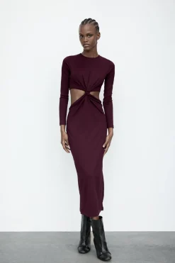 Clearance VESTIDO LARGO CUT OUT NUDO Mujer Vestidos