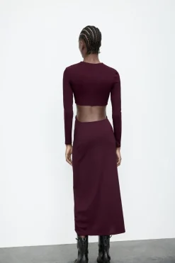 Clearance VESTIDO LARGO CUT OUT NUDO Mujer Vestidos