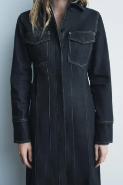 Best VESTIDO LARGO DENIM ZW COLLECTION Mujer Vestidos