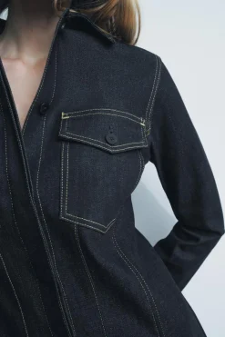 Best VESTIDO LARGO DENIM ZW COLLECTION Mujer Vestidos