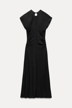 New VESTIDO LARGO DRAPEADO ZW COLLECTION Mujer Vestidos