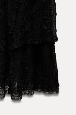 Discount VESTIDO LARGO ENCAJE Mujer Vestidos