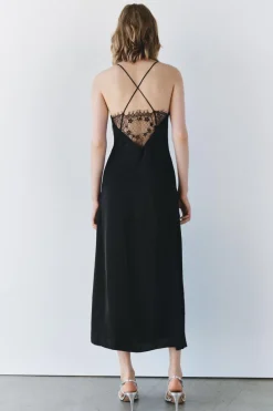 New VESTIDO LARGO ENCAJE ZW COLLECTION Mujer Vestidos