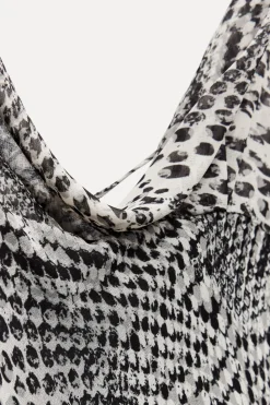 Best VESTIDO LARGO ESTAMPADO ANIMAL Mujer Vestidos