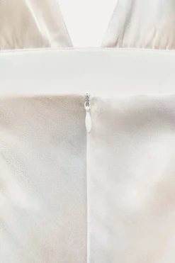 Sale VESTIDO LARGO HALTER SATINADO Mujer Vestidos