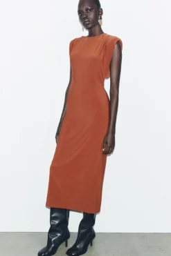 Online VESTIDO LARGO HOMBRERAS Mujer Vestidos