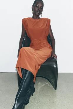 Online VESTIDO LARGO HOMBRERAS Mujer Vestidos