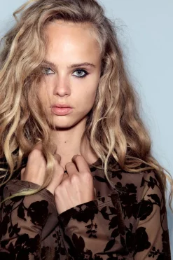 Clearance VESTIDO LARGO TUL FLOCADO Mujer Vestidos