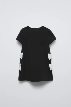 Niños ZARA 1½ - 6 Años·Vestidos / Petos|6 - 18 Meses·Vestidos / Monos<VESTIDO LAZOS CONTRASTE