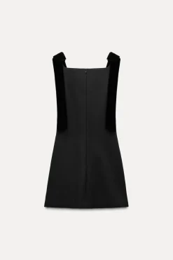 Discount VESTIDO LAZOS TERCIOPELO Mujer Vestidos