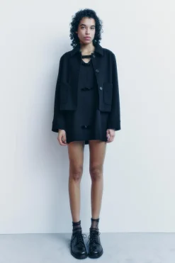 Outlet VESTIDO LAZOS TERCIOPELO ZW COLLECTION Mujer Vestidos