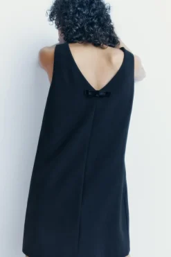 Outlet VESTIDO LAZOS TERCIOPELO ZW COLLECTION Mujer Vestidos