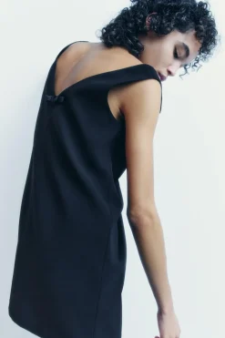 Outlet VESTIDO LAZOS TERCIOPELO ZW COLLECTION Mujer Vestidos