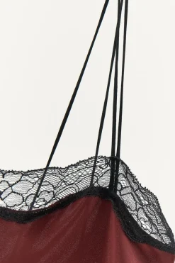 Sale VESTIDO LENCERO COMBINADO ENCAJE Mujer Vestidos|Lenceria