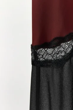 Sale VESTIDO LENCERO COMBINADO ENCAJE Mujer Vestidos|Lenceria