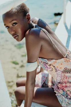 Best VESTIDO LENCERO ESTAMPADO PATCHWORK Mujer Vestidos