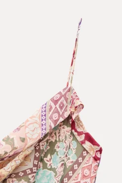 Best VESTIDO LENCERO ESTAMPADO PATCHWORK Mujer Vestidos