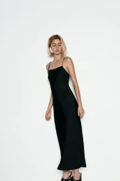 Best VESTIDO LENCERO SATINADO Mujer Vestidos