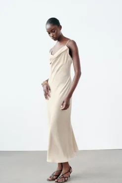 Online VESTIDO LENCERO SATINADO Mujer Vestidos