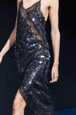 New VESTIDO LENTEJUELAS ENCAJE ZW COLLECTION Mujer Vestidos