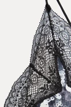 New VESTIDO LENTEJUELAS ENCAJE ZW COLLECTION Mujer Vestidos