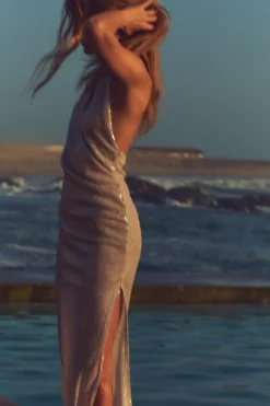 Outlet VESTIDO LENTEJUELAS FRUNCES Mujer Vestidos