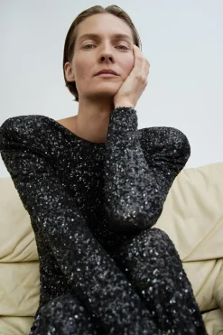 Fashion VESTIDO LENTEJUELAS HOMBRERAS ZW COLLECTION Mujer Vestidos