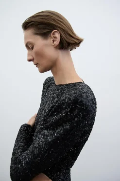 Fashion VESTIDO LENTEJUELAS HOMBRERAS ZW COLLECTION Mujer Vestidos