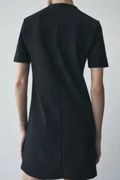 Online VESTIDO MANGA CORTA BOTONES Mujer Vestidos