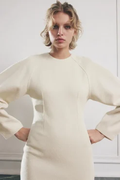 Sale VESTIDO MANGAS VOLUMEN Mujer Vestidos