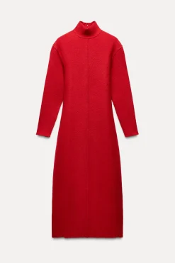 Fashion VESTIDO MIDI 100% LANA Mujer Vestidos|Cárdigan / Jerséis