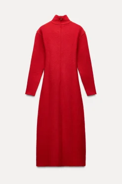 Fashion VESTIDO MIDI 100% LANA Mujer Vestidos|Cárdigan / Jerséis