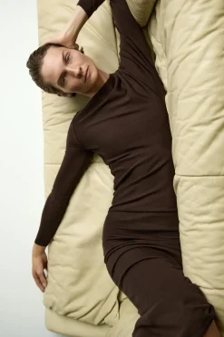 Fashion VESTIDO MIDI 100% LANA Mujer Vestidos|Cárdigan / Jerséis