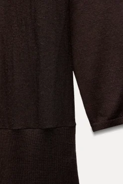 Fashion VESTIDO MIDI 100% LANA Mujer Vestidos|Cárdigan / Jerséis